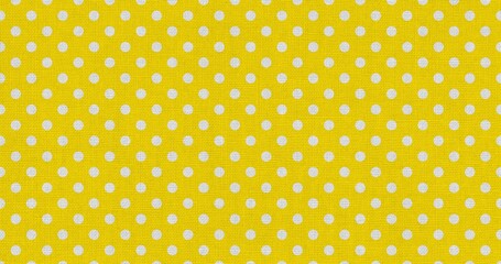 white yellow color polka dots fabric