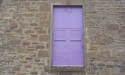 vintage purple industrial door
