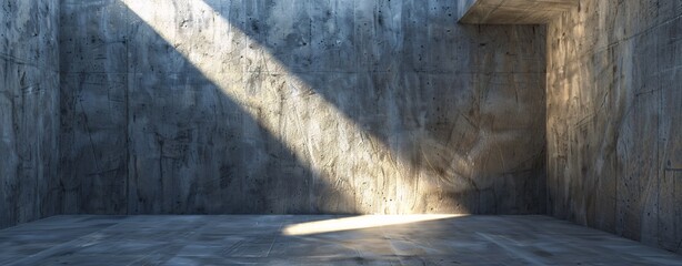 Shadow of Light on Concrete Wall A Celebration of Solitude in the Modern World Generative AI