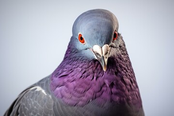 Quick Pigeon bird. Wild animal gray. Generate Ai