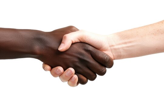 Hands White Background. Business Partners Shaking Hands in Isolated White Space
