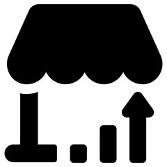 potential market icon, simple vector design