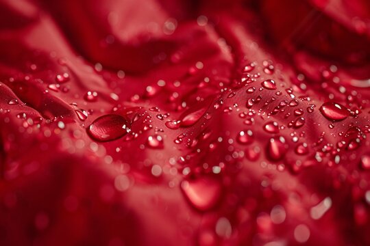 Raindrops on a Red Rose A Stunning Image of a Freshly Wet Flower Generative AI