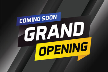 coming soon grand opening word concept vector illustration and 3d, web, mobile app, poster, banner, flyer, background, gift card, coupon, label, wallpaper

