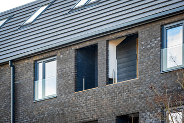 New aparments building construction site in england uk.