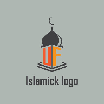 UF Islamic logo with mosque icon design.