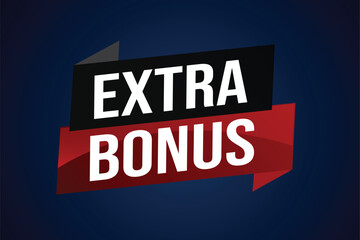 extra bonus word concept vector illustration with lines 3d style for social media landing page, template, ui, web, mobile app, poster, banner, flyer, background, gift card, coupon, label, wallpaper

