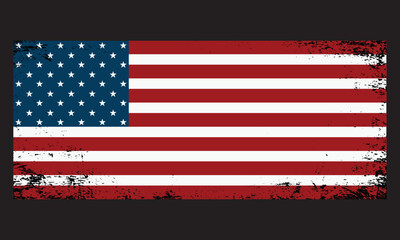 Distressed American Flag, Motivational Quotes With Hand Lettering Typography Vector Design, Hand Drawn Background And Poster Quotes, For Poster, Hoodie, Wall, Banner, And Flyer.