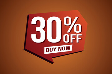 30% thirty percent off buy now poster banner graphic design icon logo sign symbol social media website coupon

