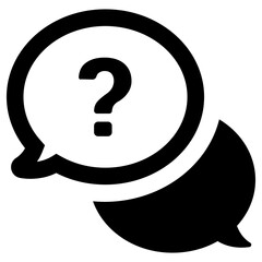 questions icon, simple vector design