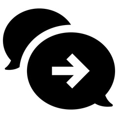 quick reply icon, simple vector design