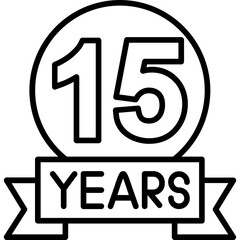 15 years Anniversary Icon
