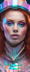 Obraz premium Redhead beautiful female country artist