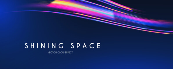 Motion light effect. Shining magic background and liquid speed light