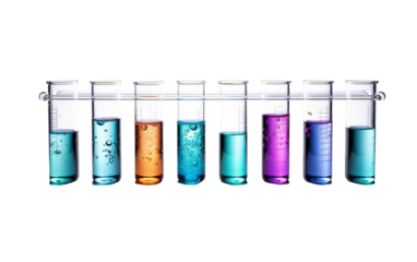 A row of test tubes filled with colorful liquids, each containing a unique and mysterious concoction