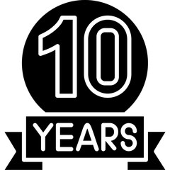 10 Years Anniversary Icon