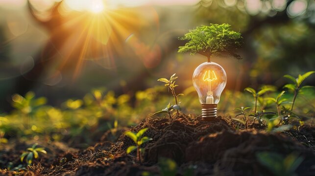 Entrepreneur brainstorming eco-friendly electricity solutions for sustainable business practices