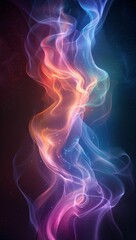 Pink and Orange Smoke Rising in the Sky A Colorful and Vibrant Image for Adobe Stock Generative AI