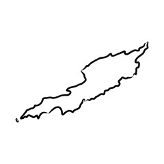 Anguilla map vector illustration, scribble sketch Anguilla Islands