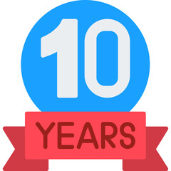 10 Years Anniversary Icon