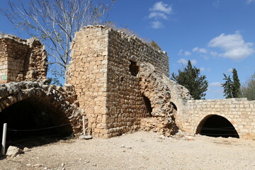02/12/2024 Haifa Israel. Yehiam is the ruins of a Crusader and Ottoman-era fortress in western Galilee, Israel.