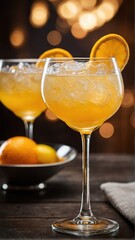 Serving Harvey Wallbanger Cocktail at the bar.