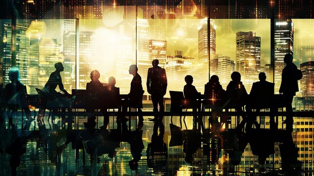 Collaborative Workspace: Diverse Business Team Engaged in Office Work