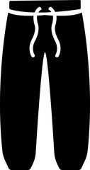 pants icon. Pants black icon . vector, Long pants icon, pant icon, Joggers, trousers, Denim or pants vector, sign, symbol, logo, editable stroke, flat design style on transparent background.