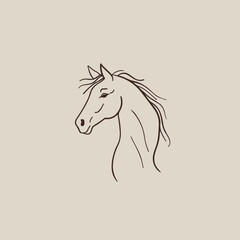 Horse in cartoon, doodle style. Image for t-shirt, web, mobile apps and ui. Isolated 2d vector illustration in logo, icon, sketch style, Eps 10. AI Generative