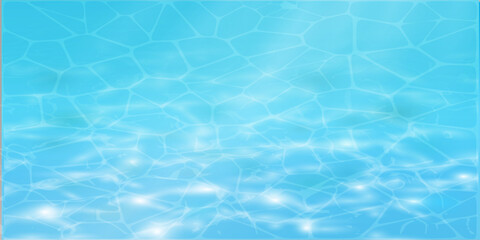 Abstract background of blue water in a swimming pool. Vector