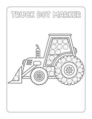 Vehicles Dot Markers Activity Book for Toddlers