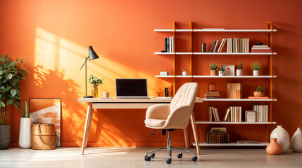 Orange office interior design