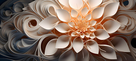 paper quilling flower, ai generative
