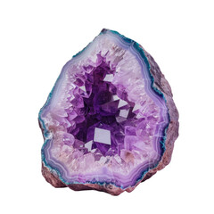 a close up of a purple amethyst on a transparent background