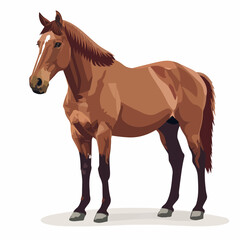 Horse in cartoon, doodle style. Image for t-shirt, web, mobile apps and ui. Isolated 2d vector illustration in logo, icon, sketch style, Eps 10. AI Generative