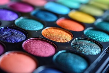 Makeup Palette Colors A vibrant and colorful makeup palette featuring a range of shade