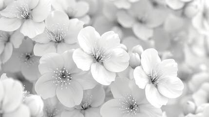 background, Monochrome Floral Beauty with Black and White Flowers, Background, and Vector...
