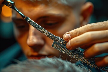 Professional Haircut A professional hairstylist giving a precise and stylish haircut