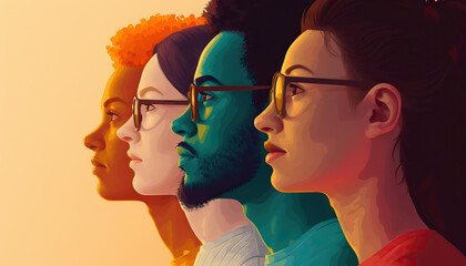 Digital Equality: Showcasing initiatives that promote equal access to digital resources and opportunities, with an image depicting diverse individuals benefiting from inclusive digital services