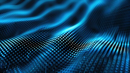 a diagonal matrix background in blue colors on pure black background