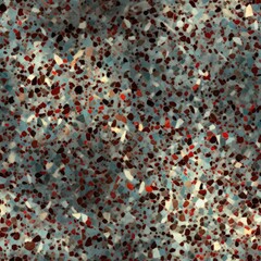 A terrazzo-style seamless pattern with leopard spots in a rich, warm autumn color palette. Ideal for bold and stylish textile and wallpaper designs.