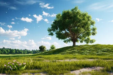 Fototapeta premium landscape with trees and sky