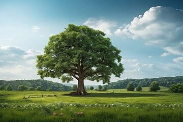 Fototapeta na wymiar tree in the field