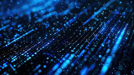 a diagonal matrix background in blue colors on pure black background