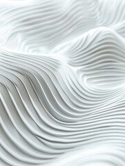The image is a white wave with a lot of detail. The wave is very smooth and has a lot of texture