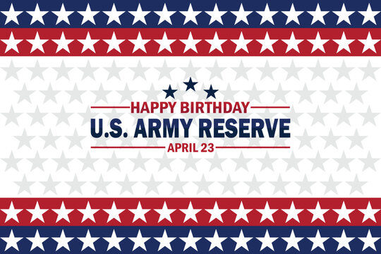 Happy Birthday US Army Reserve wallpaper with shapes and typography. Happy Birthday US Army Reserve, background