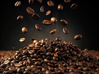 coffee beans background generative ai