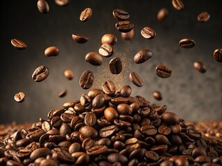 coffee beans background generative ai