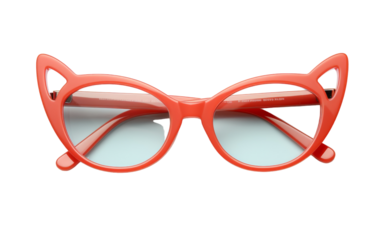 A pair of elegant glasses with a mesmerizing cats eye shape, exuding a sense of mystery and wisdom