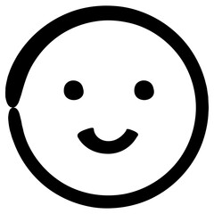 smile icon, simple vector design